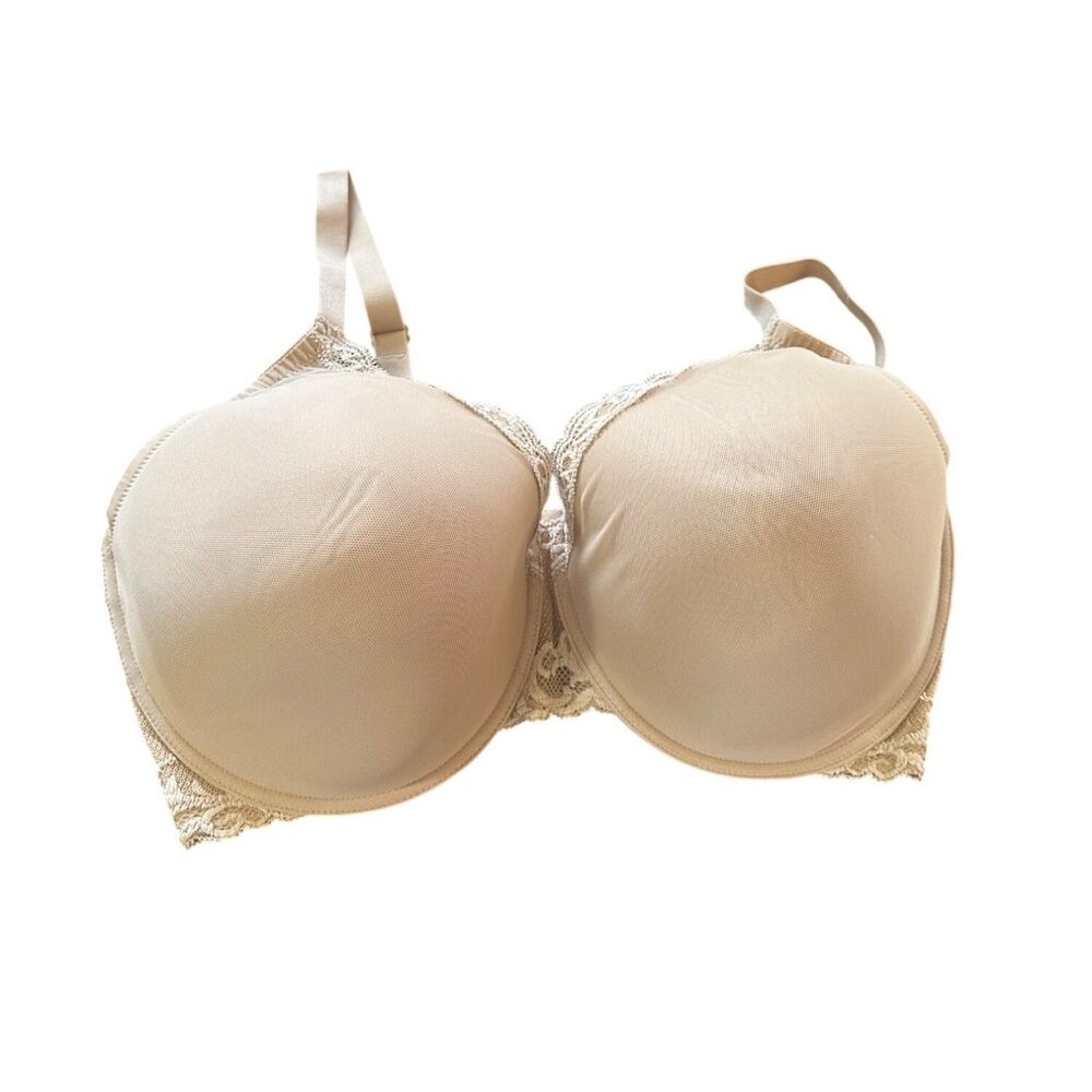 Natori Feathers Full Figure Contour Underwire Lace Bra Nude 42H